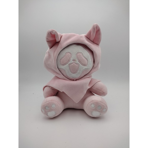 Unbranded Other - Pink Ghost Face Cat Plush Soft Stuffed Animal Kawaii Horror Spooky Cute 9 inch